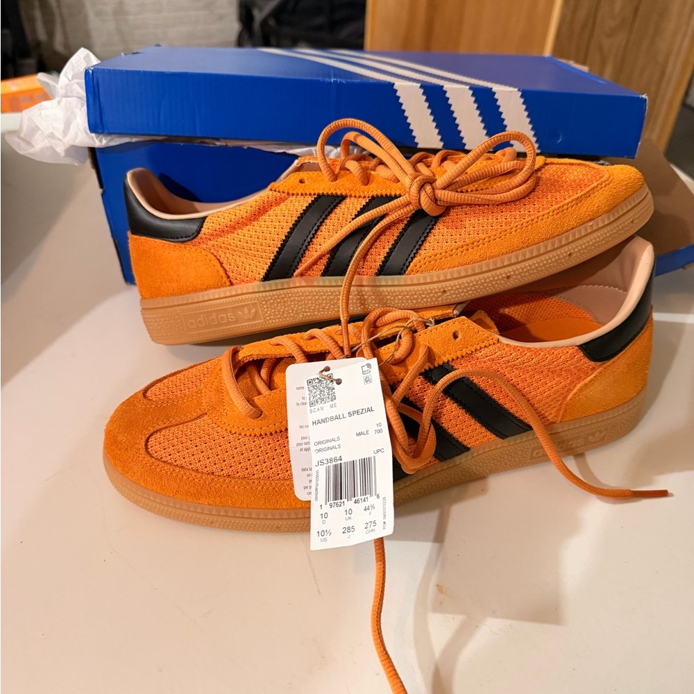 Adidas Spezials Men's Orange and Black Sneakers